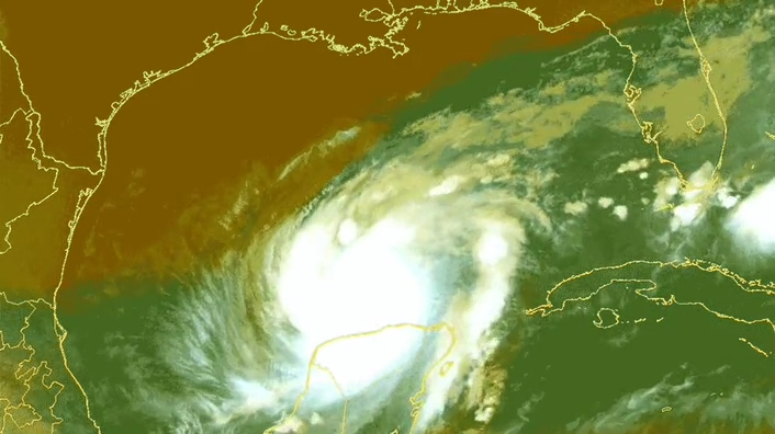 Vista satelital del Golfo de México el 8 de octubre de 2024. | NOAA