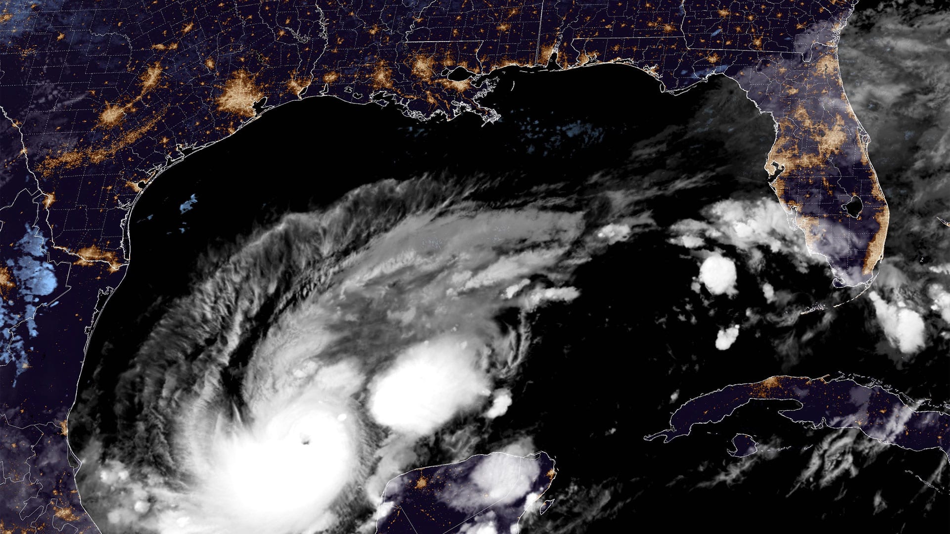 Vista satelital del Golfo de México el 7 de octubre de 2024. | Imagen: División de Servicios Satelitales NESDIS/NOAA