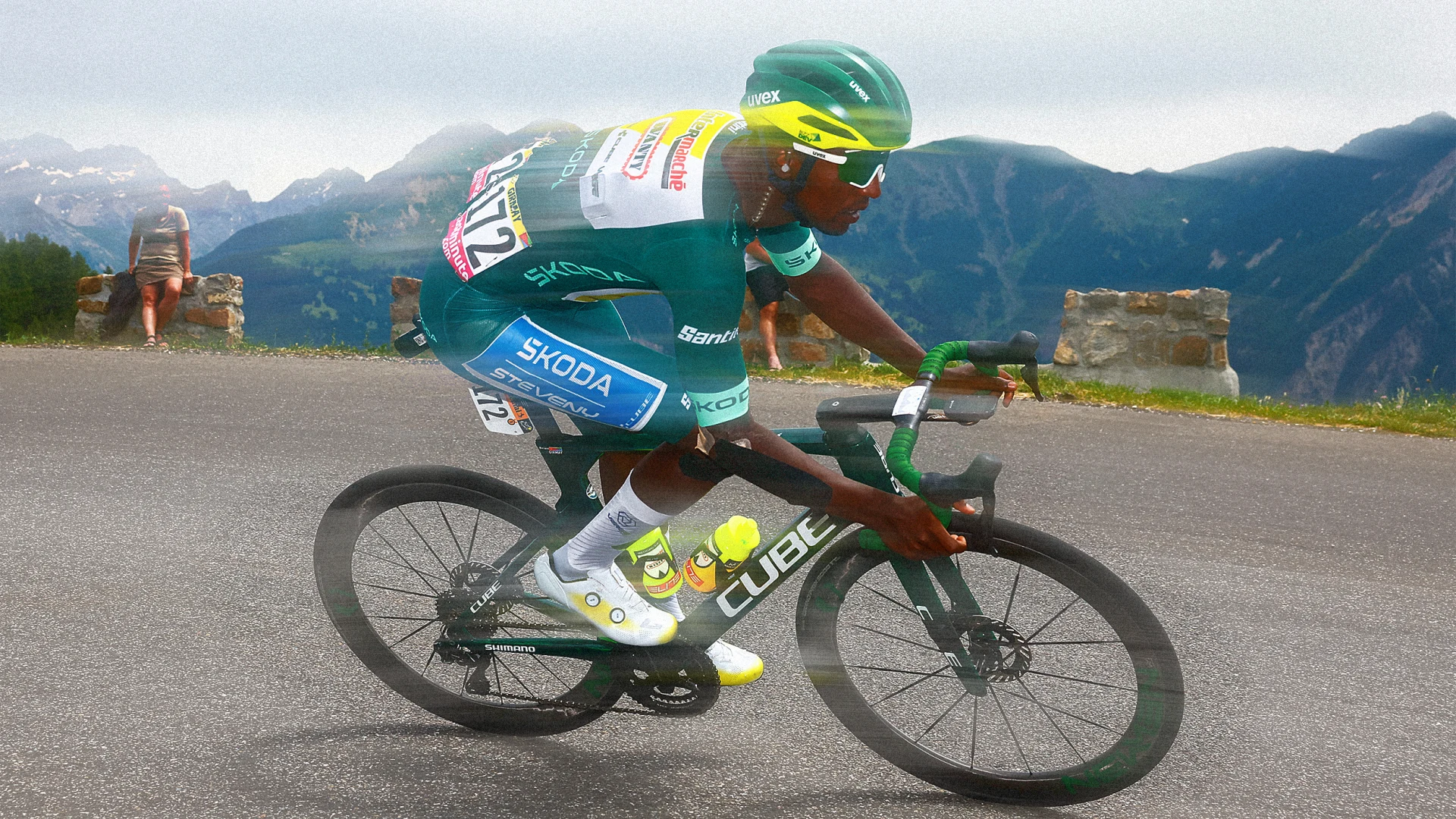 Biniam Girmay durante el Tour de Francia 2024. [Lucas Bettini/Belgian Mag/AFP/Getty Images]